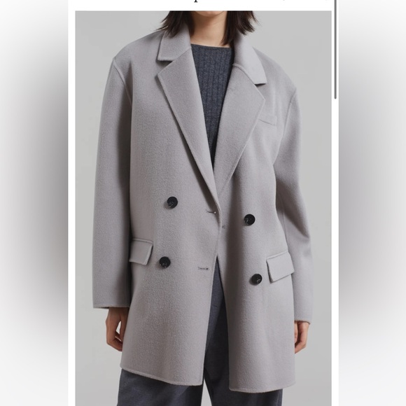 NWT The Frankie Shop Renata wool blazer in grey - Picture 2 of 7